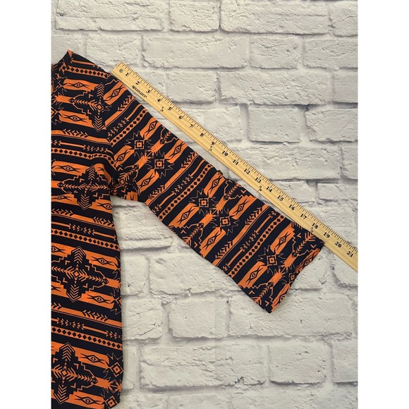 Rue 21 Ladies Orange And Black Aztec Blouse Size M - Picture 6 of 10
